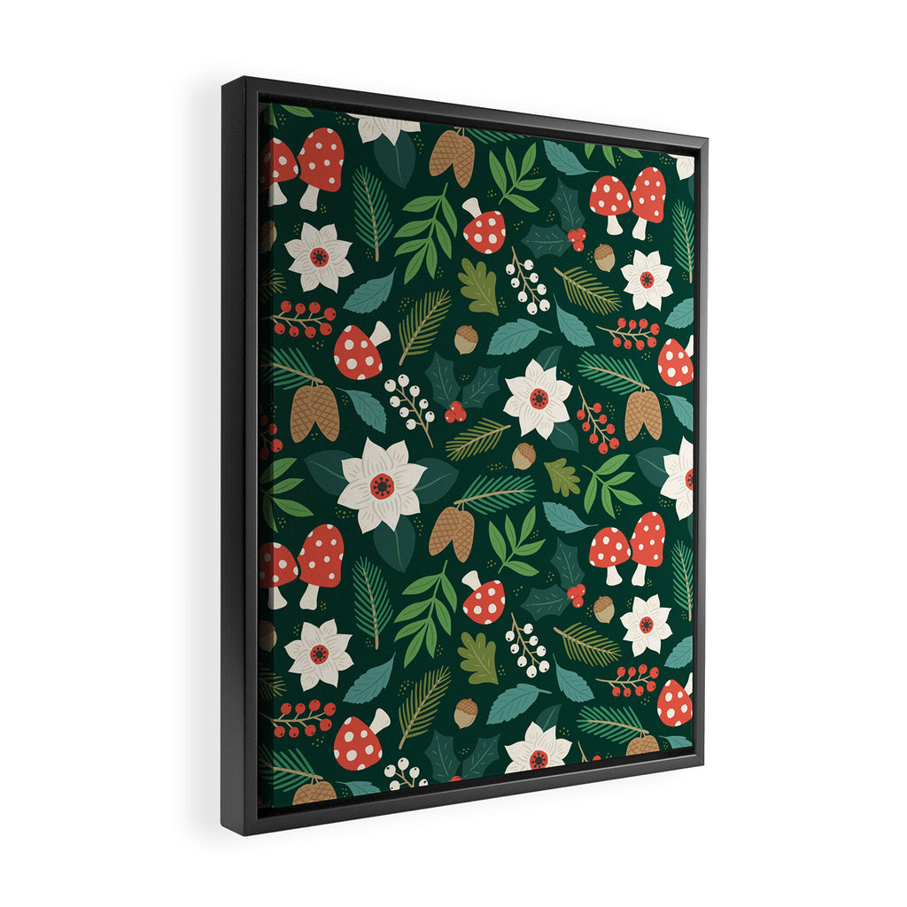 Woodland Holiday Botanicals Framed Canvas Print Gallery Image 2