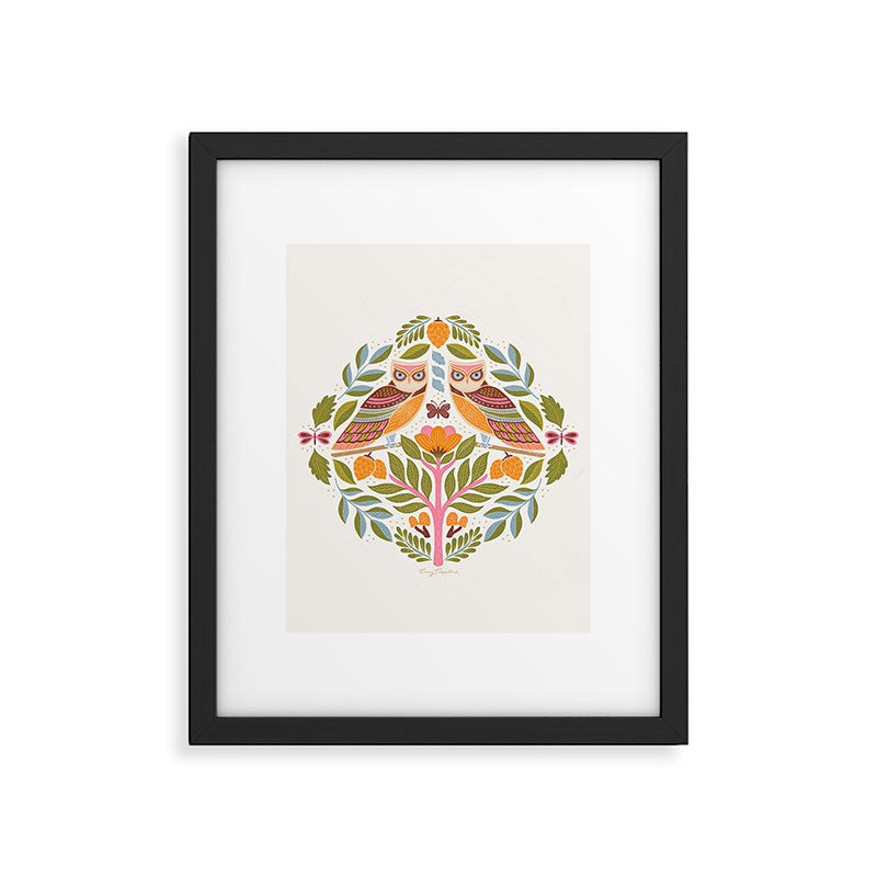 Woodland Owls - Multi-colored Framed Art Print Gallery Image 6