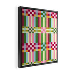  Woven Checks and Stripes - Festive Multi Framed Canvas Print Gallery Image 2