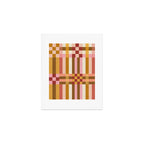 Woven Checks and Stripes - Harvest Gold Art Print Gallery Image 1