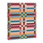 Woven Checks and Stripes Multicolored Canvas Print Gallery Image 8