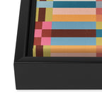 Woven Checks and Stripes Multicolored Framed Canvas Print Gallery Image 3