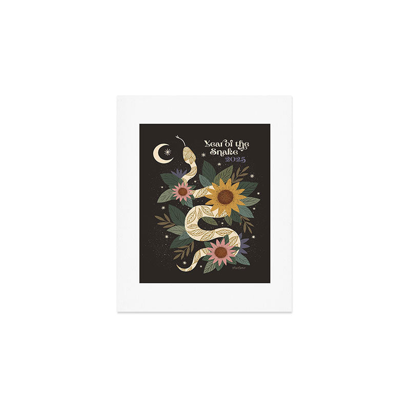 Year of the Snake 2025 - Black Art Print Gallery Image 1