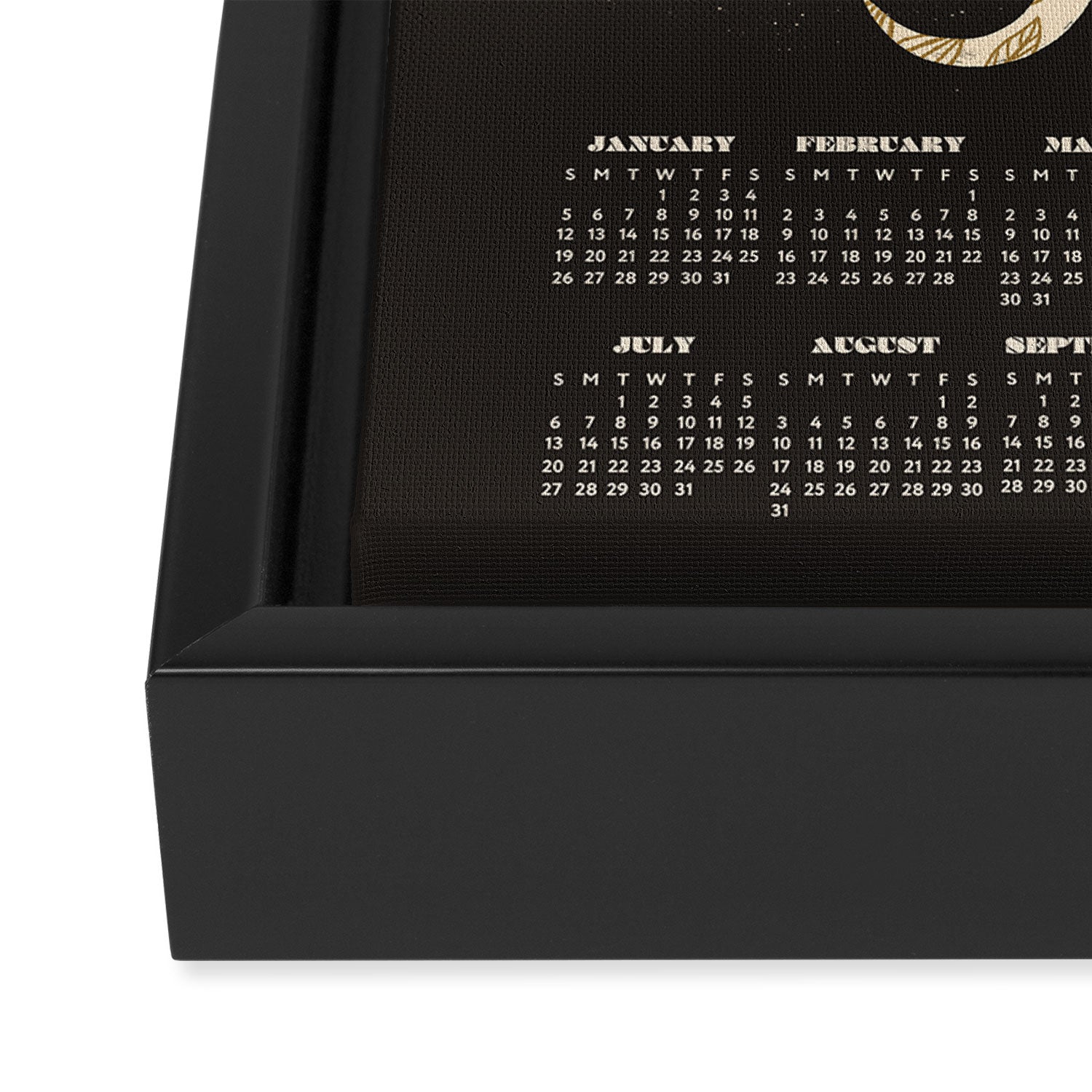 Year of the Snake - 2025 Calendar - Black Framed Canvas Print Gallery Image 3