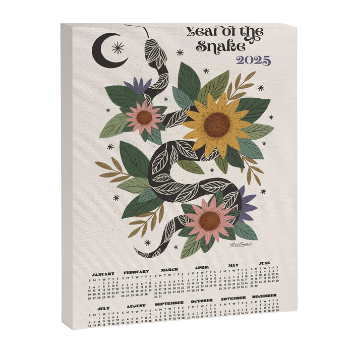  Year of the Snake - 2025 Calendar - Light Canvas Print Gallery Image 1