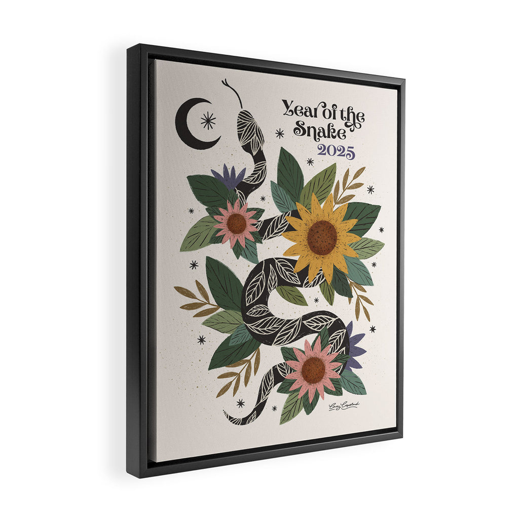 Year of the Snake 2025 - Cream Framed Canvas Print Gallery Image 2