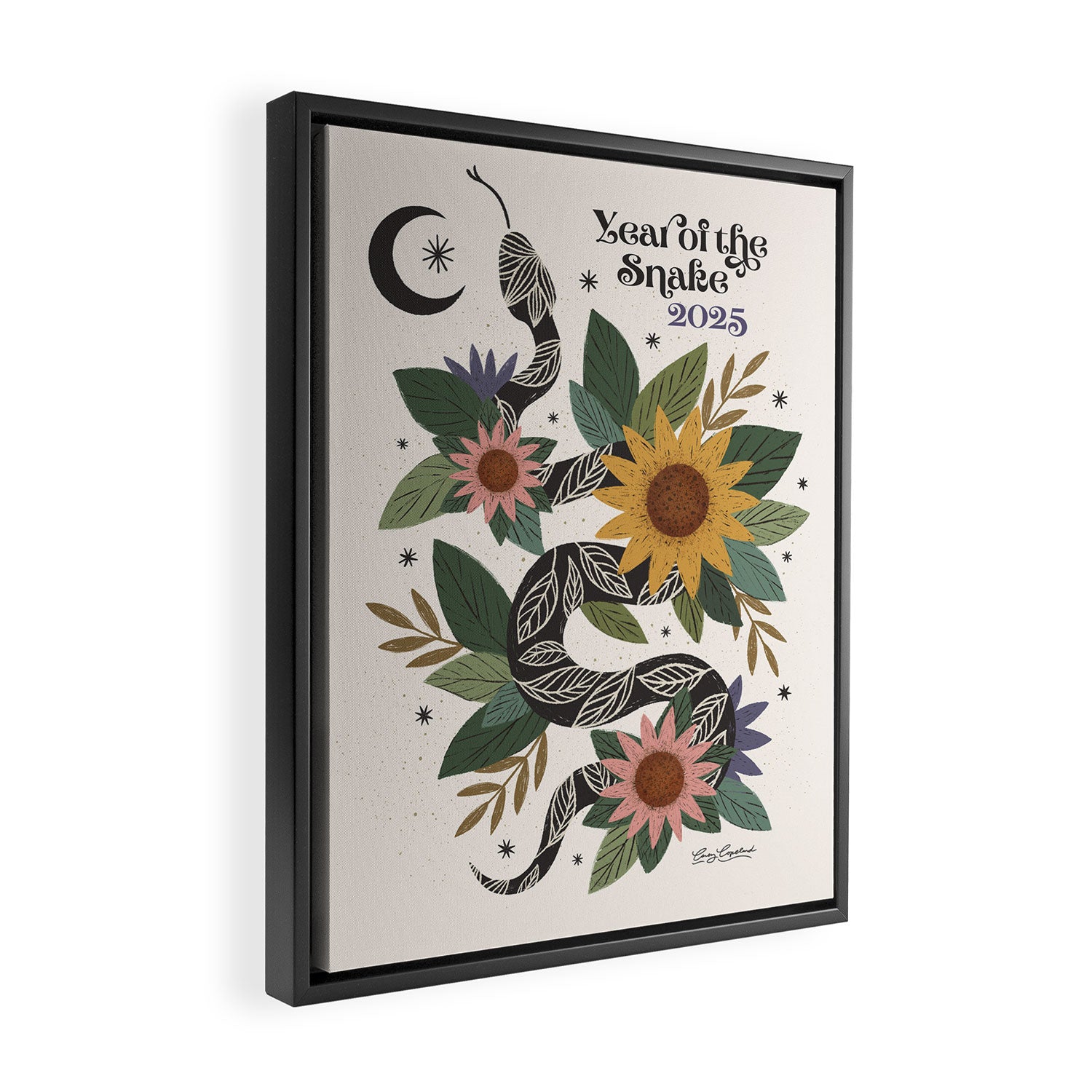 Year of the Snake 2025 - Cream Framed Canvas Print Gallery Image 2