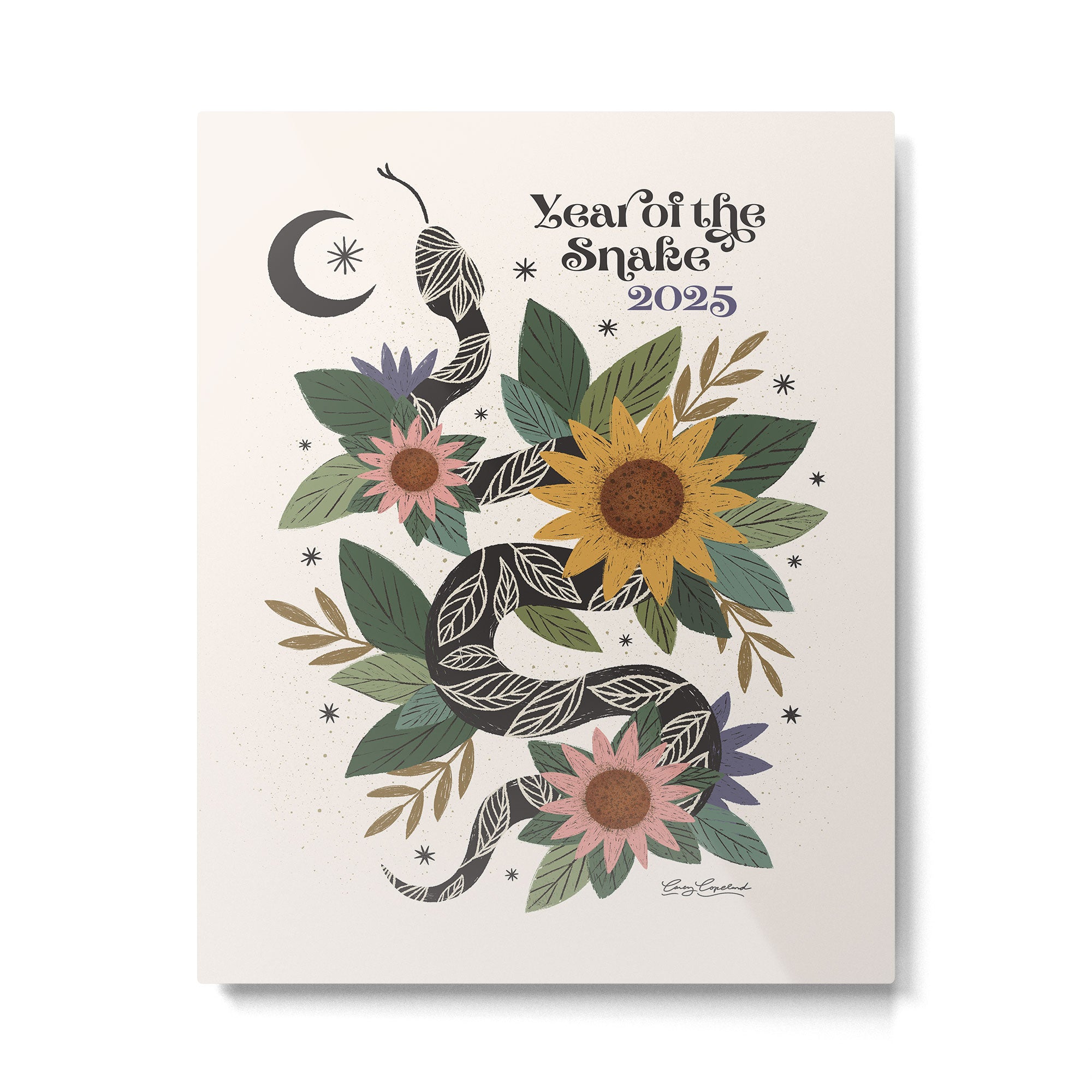 Year of the Snake 2025 - Cream Metal Print Gallery Image 4