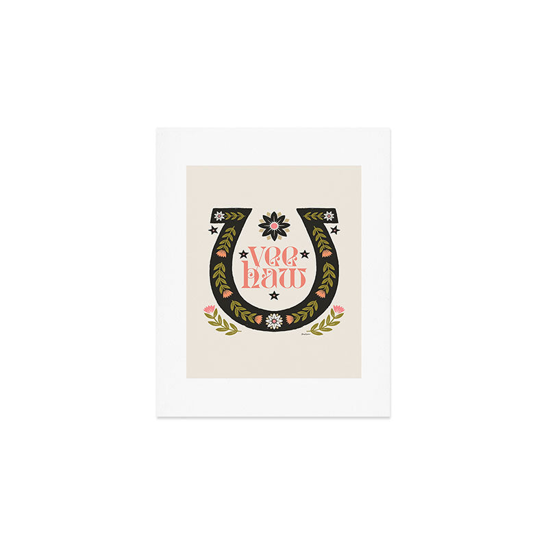 Yee Haw Horseshoe Art Print Gallery Image 1
