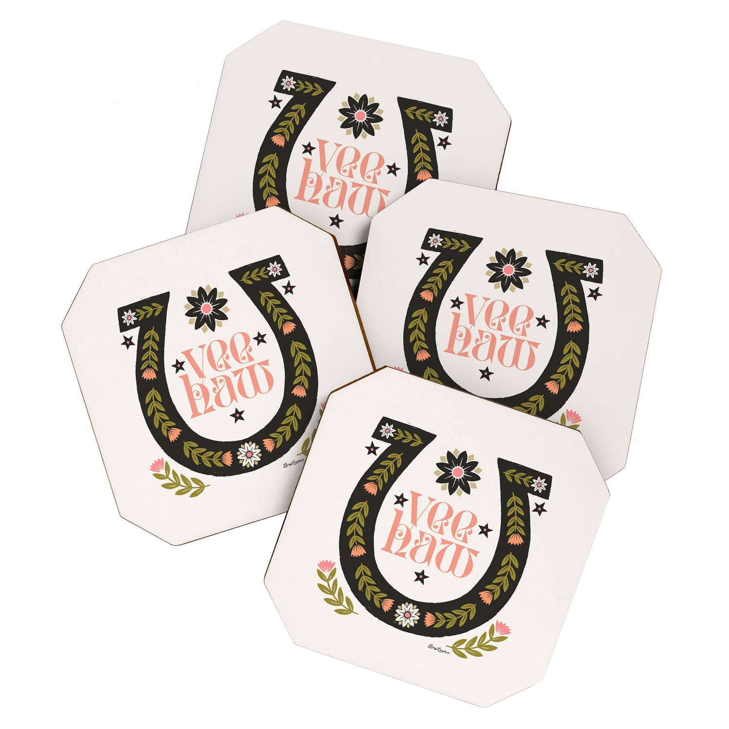 Yee Haw Horseshoe Coaster Gallery Image 1