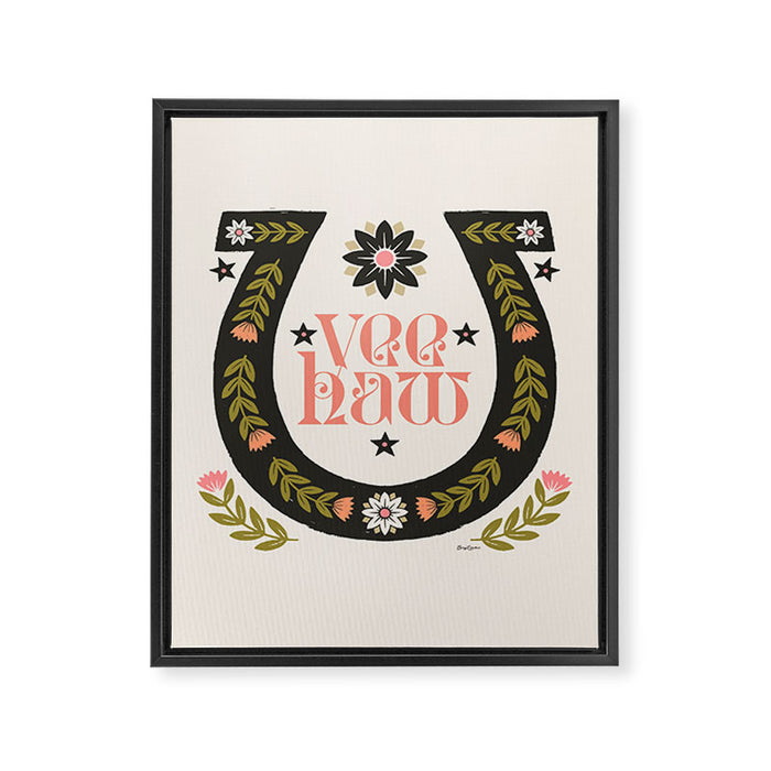 Yee Haw Horseshoe Framed Canvas Print Gallery Image 1
