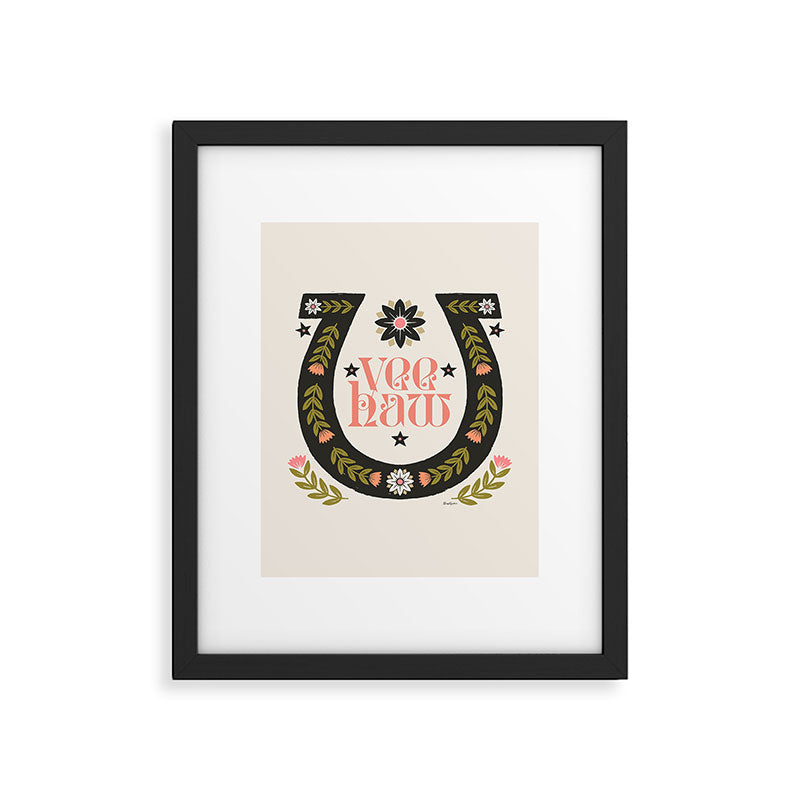 Yee Haw Horseshoe Framed Art Print Gallery Image 6
