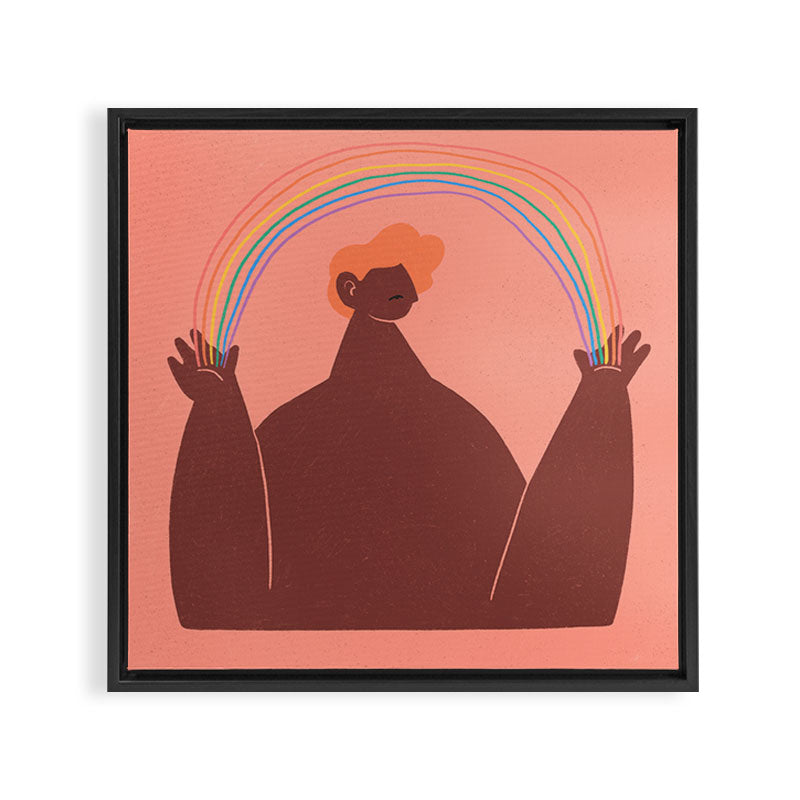 Rainbow Framed Canvas Print Gallery Image 3