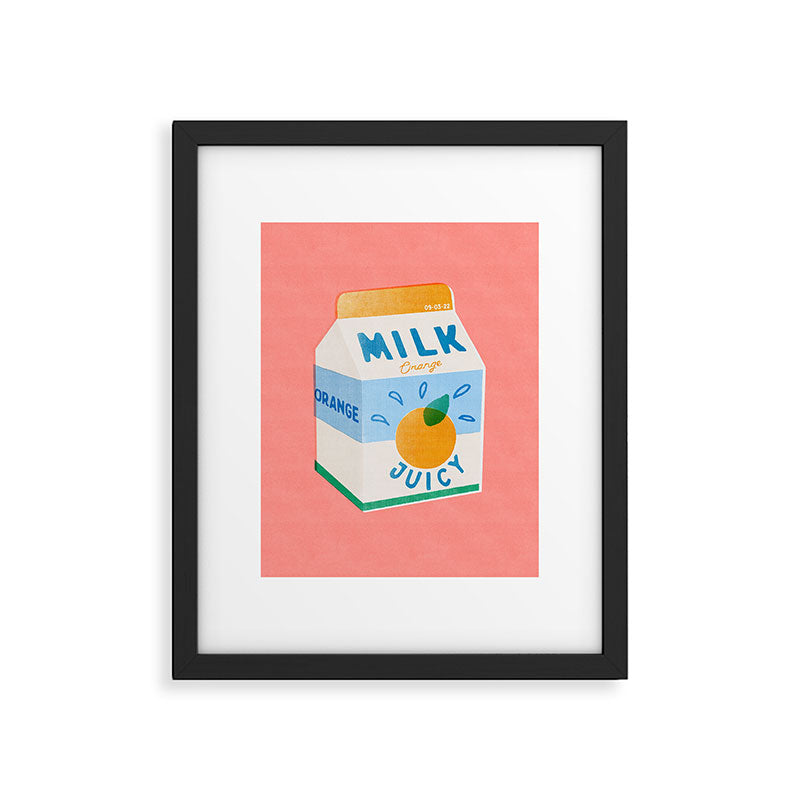 Orange Milk Framed Art Print Gallery Image 4