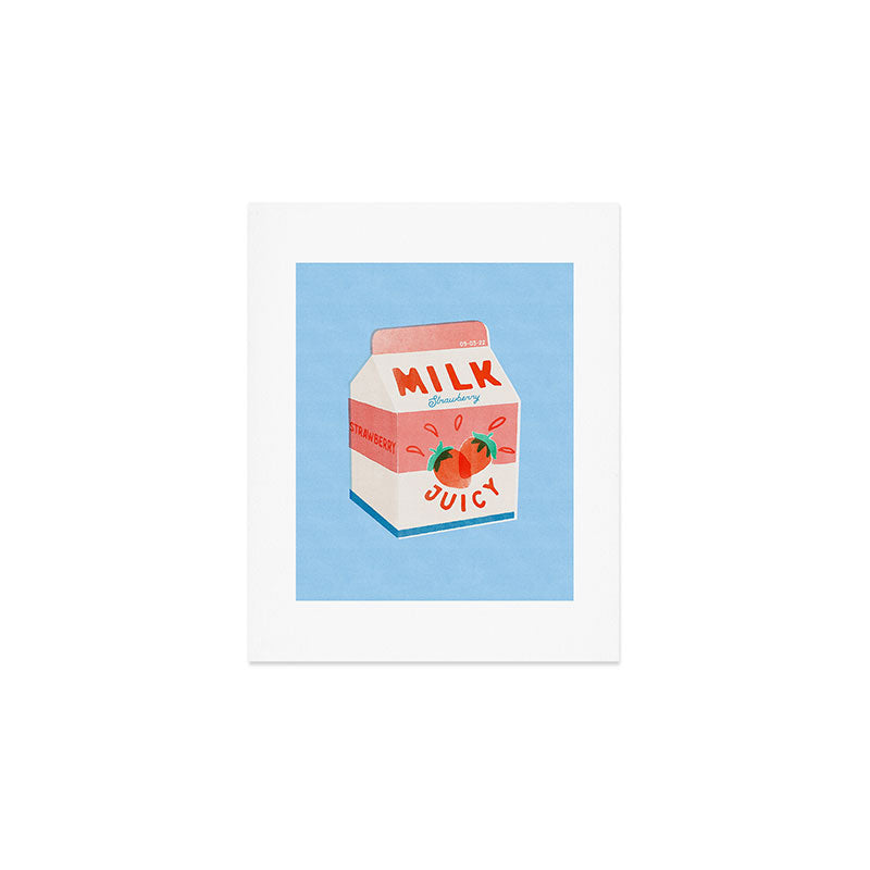 Strawberry Milk Art Print Gallery Image 1