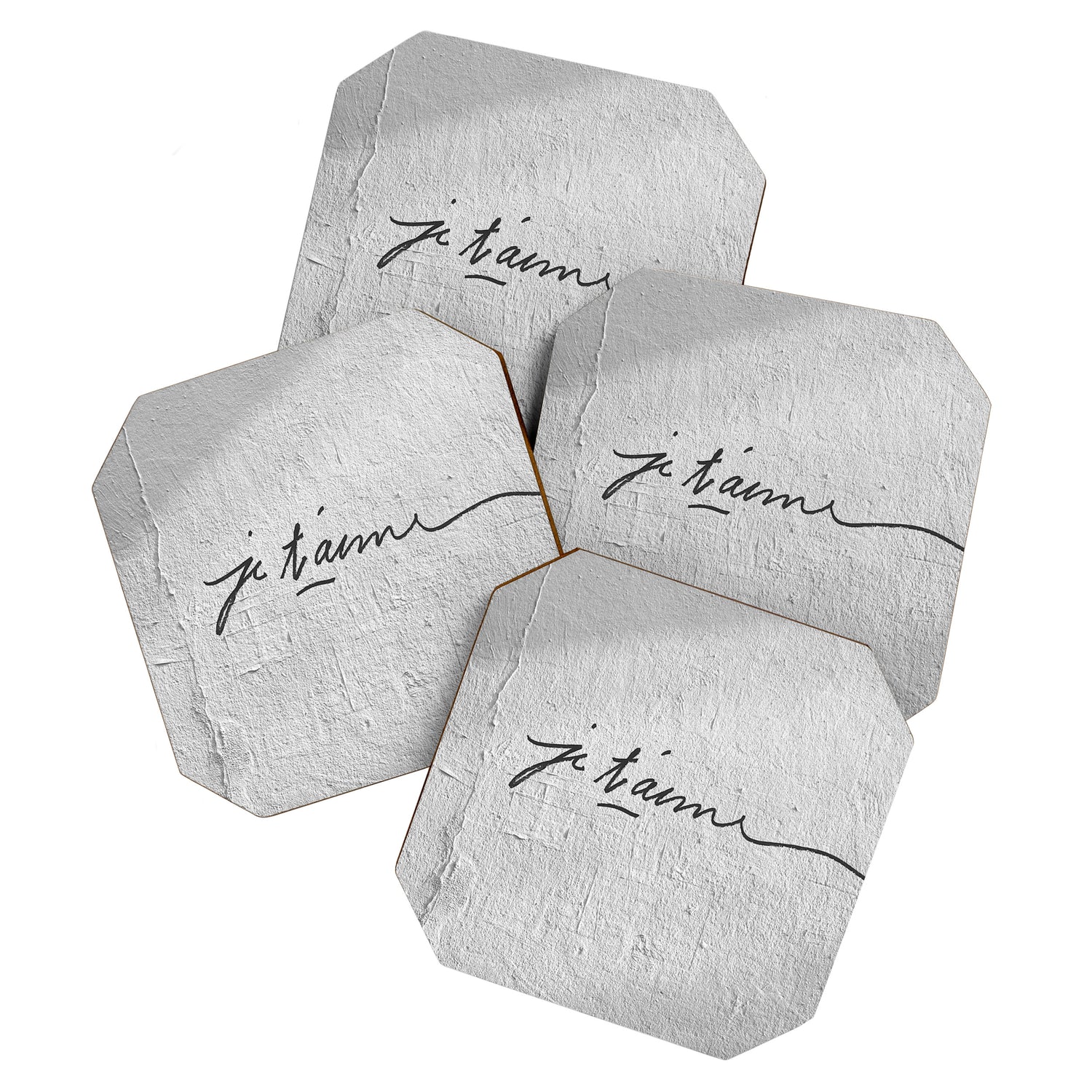 Je t'aime - Love Graffiti Art Print in France - Romantic Bedroom Decor Coaster Gallery Image 1