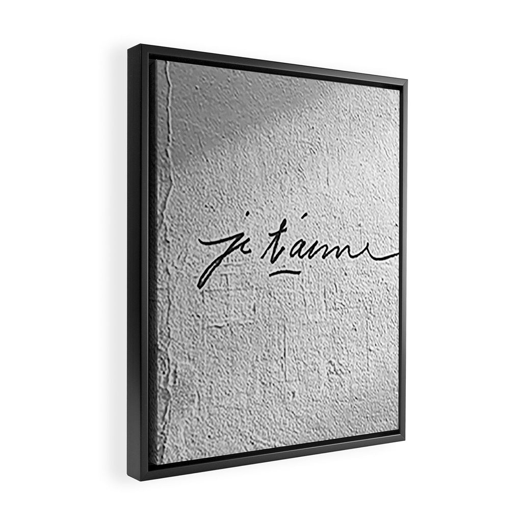 Je t'aime - Love Graffiti Art Print in France - Romantic Bedroom Decor Framed Canvas Print Gallery Image 2