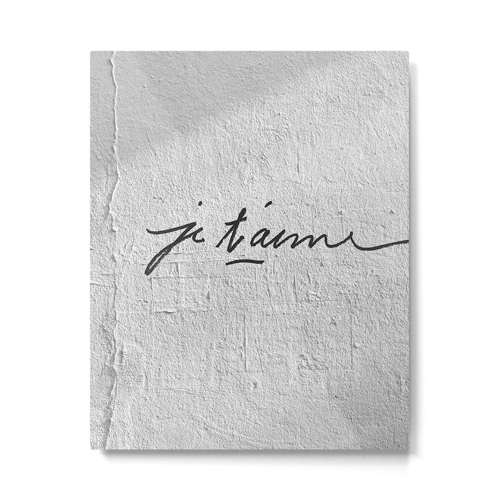 Je t'aime - Love Graffiti Art Print in France - Romantic Bedroom Decor Metal Print Gallery Image 1