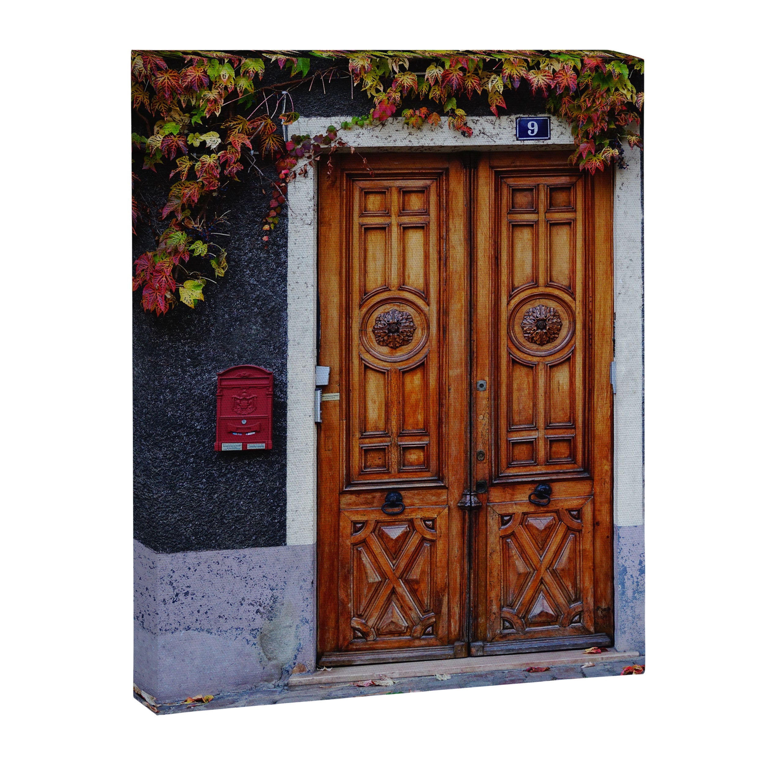 Oak Door in Burgundy, France - French Architecture and Travel Photography  Canvas Print Gallery Image 6