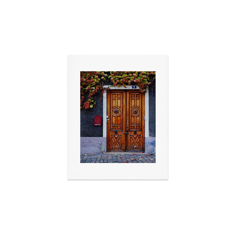 Oak Door in Burgundy, France - French Architecture and Travel Photography  Art Print Gallery Image 1
