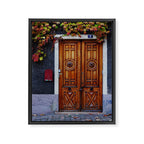 Oak Door in Burgundy, France - French Architecture and Travel Photography  Framed Canvas Print Gallery Image 6