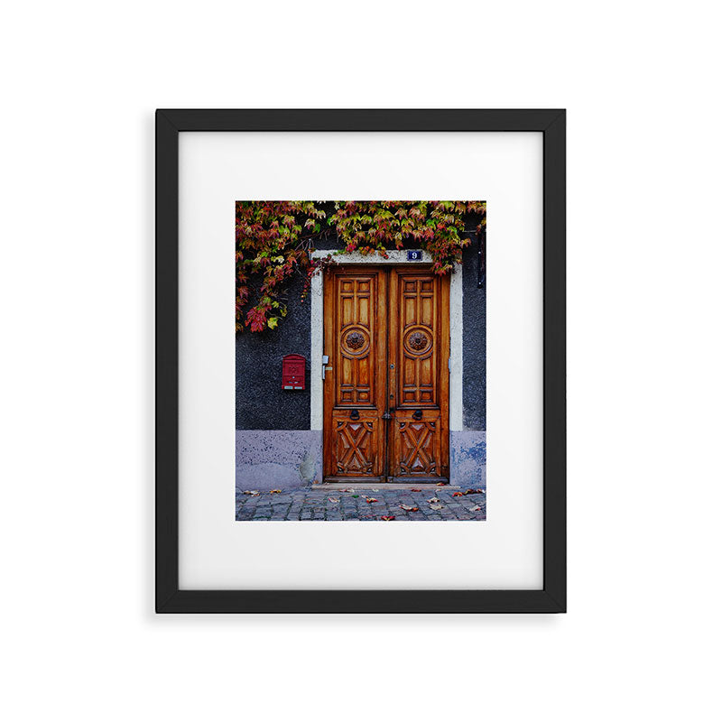 Oak Door in Burgundy, France - French Architecture and Travel Photography  Framed Art Print Gallery Image 5