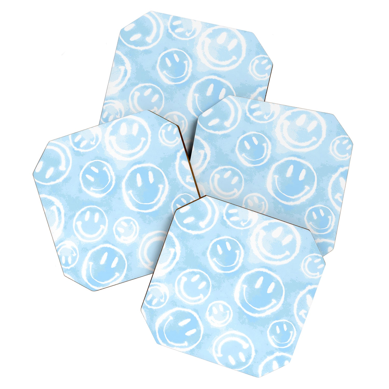 Blue Tie-Dye Smileys Coaster Gallery Image 1