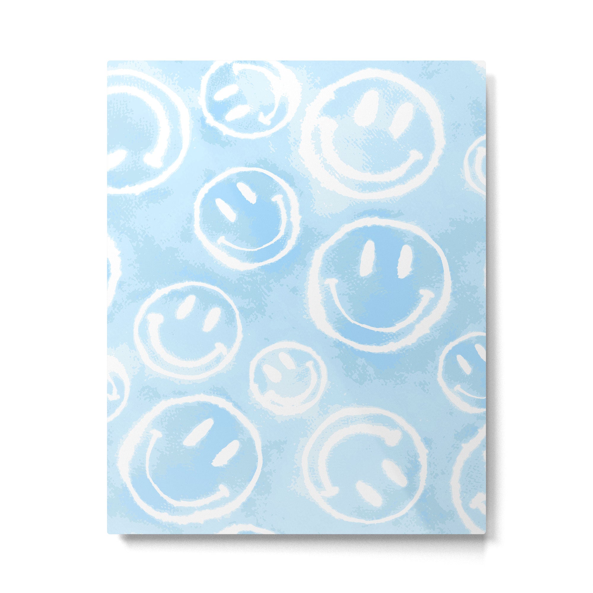 Blue Tie-Dye Smileys Metal Print Gallery Image 6