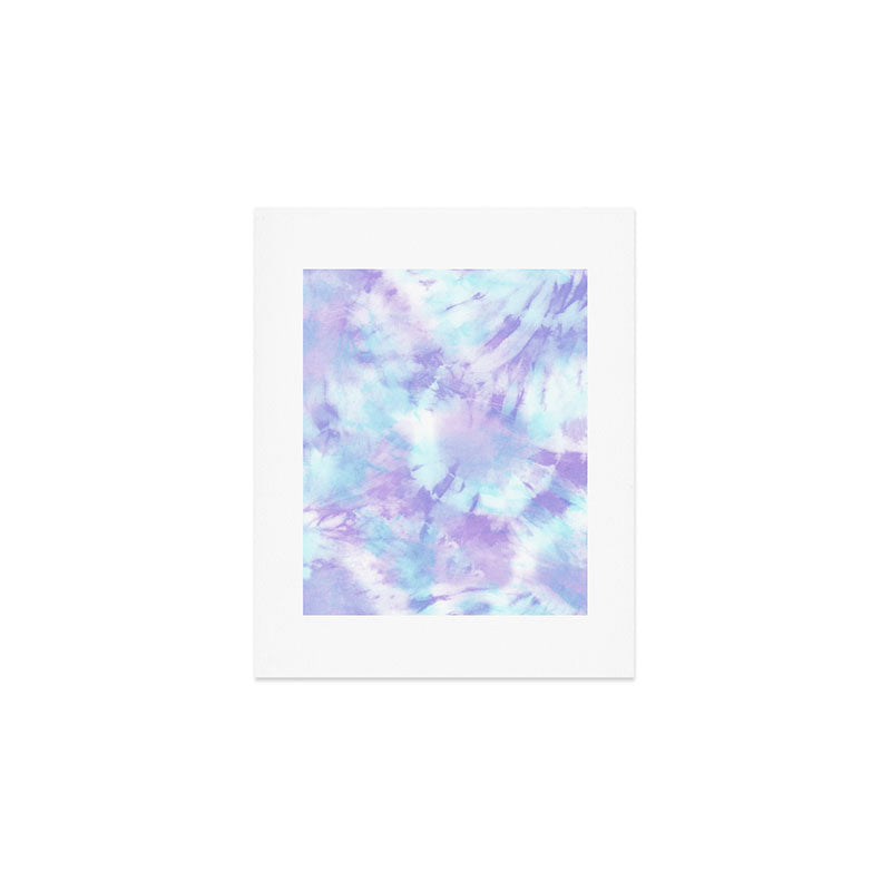 Purple and Blue Pastel Tie-Dye Art Print Gallery Image 1