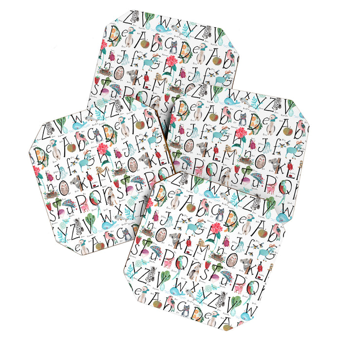 Animal kids ABC alphabet  Coaster Gallery Image 1