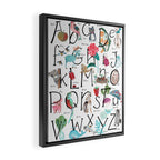 Animal kids ABC alphabet  Framed Canvas Print Gallery Image 2