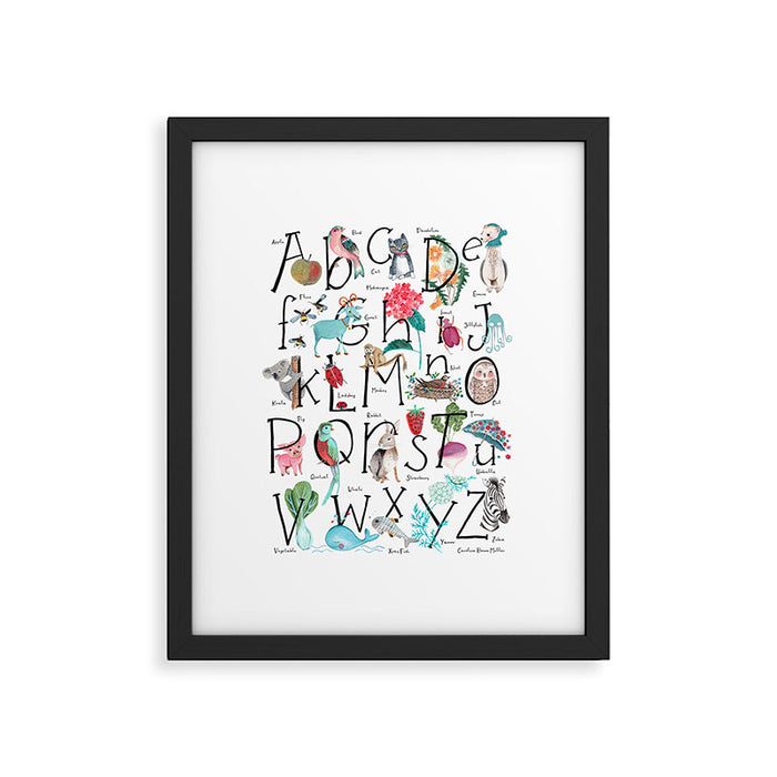 Animal kids ABC alphabet  Framed Art Print Gallery Image 1