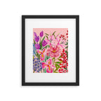 Boho wild flowers bouquet Framed Art Print Gallery Image 6