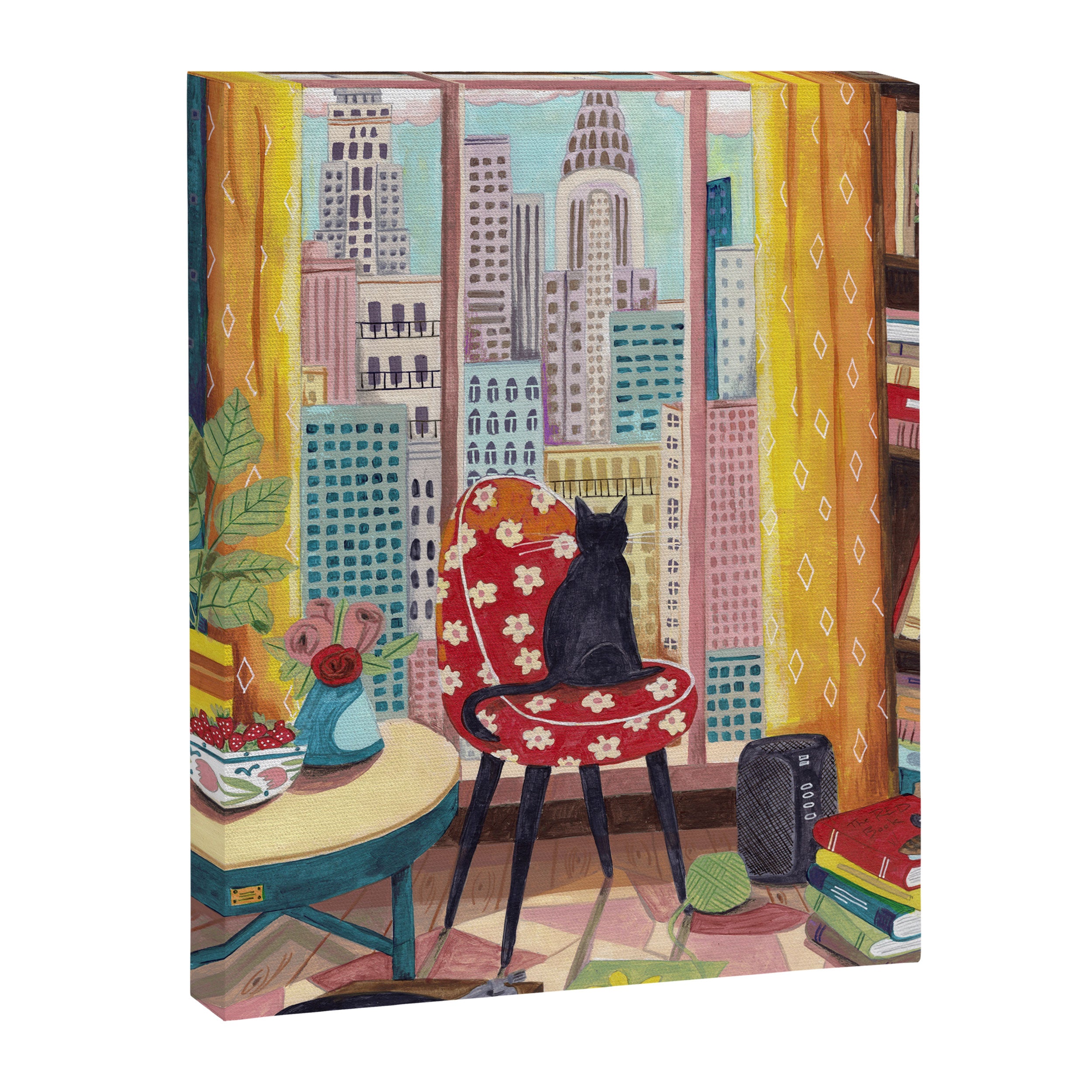 Cat in Window New York city Canvas Print Gallery Image 6
