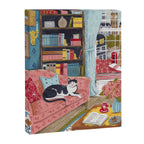 Cat on sofa in London pastel colours Canvas Print Gallery Image 6