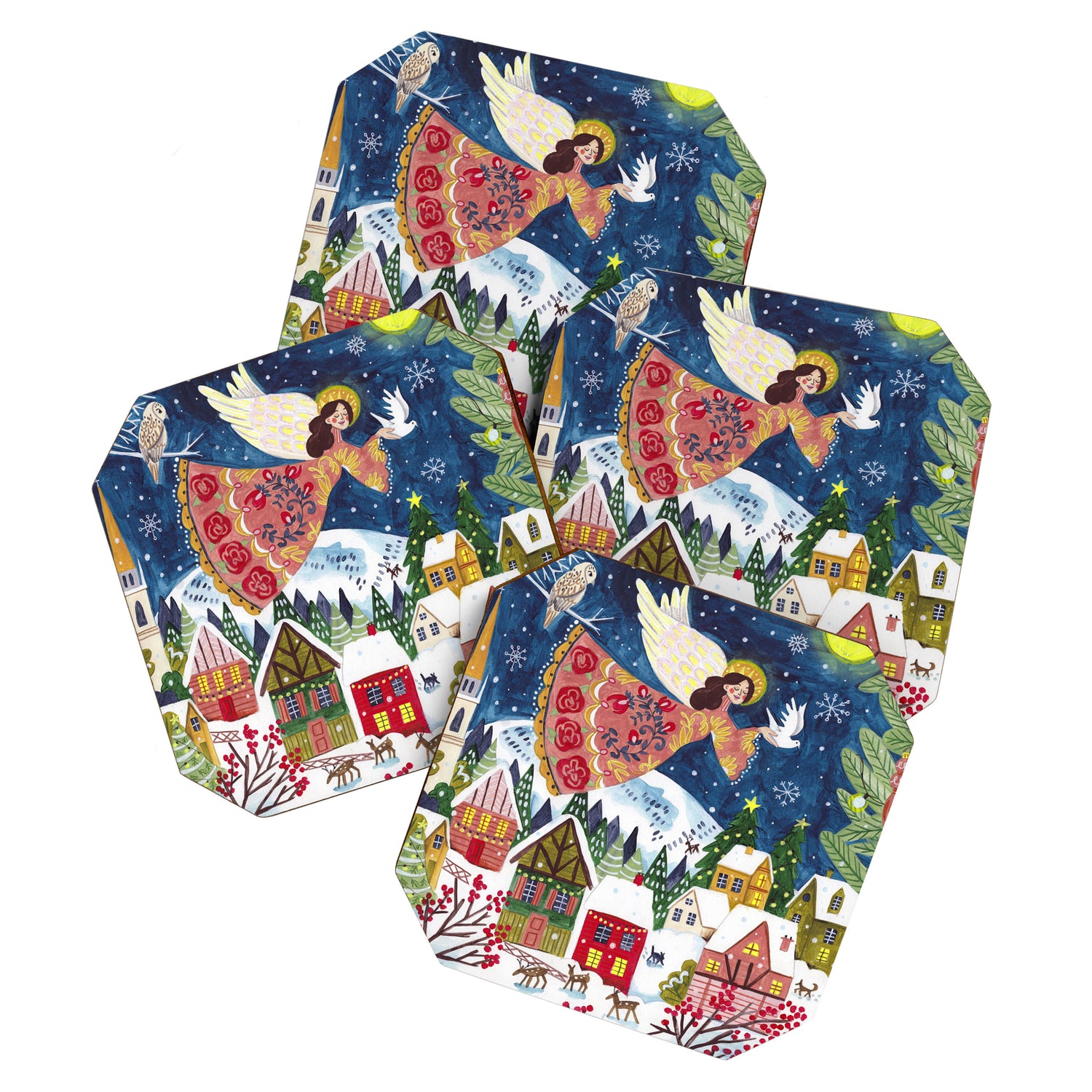 Christmas angel of peace Coaster Gallery Image 1
