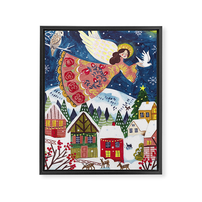 Christmas angel of peace Framed Canvas Print Gallery Image 1