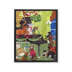 Christmas Cats playing Piano Framed Canvas Print Gallery Image 6