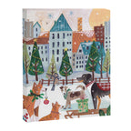 Christmas Dogs in the City Park Canvas Print Gallery Image 3