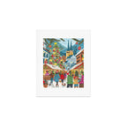 Christmas market in the village Art Print Gallery Image 1
