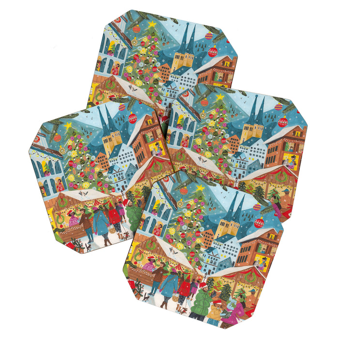 Christmas market in the village Coaster Gallery Image 1