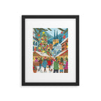 Christmas market in the village Framed Art Print Gallery Image 6