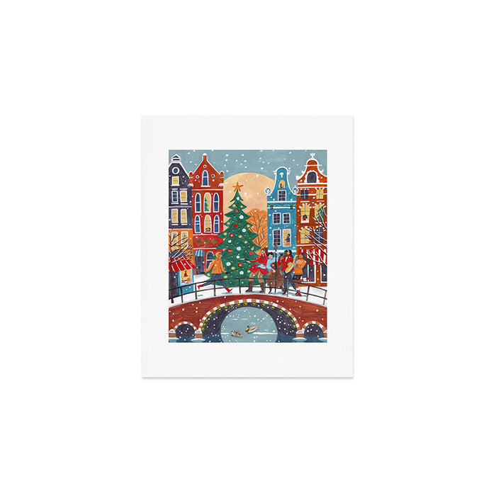 Christmas Music in the City of Amsterdam Art Print Gallery Image 1