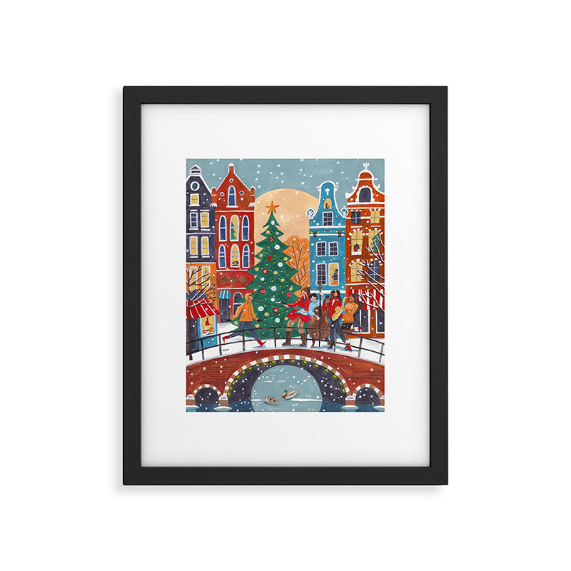 Christmas Music in the City of Amsterdam Framed Art Print Gallery Image 4