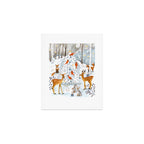 Christmas snow woodland animals Art Print Gallery Image 1