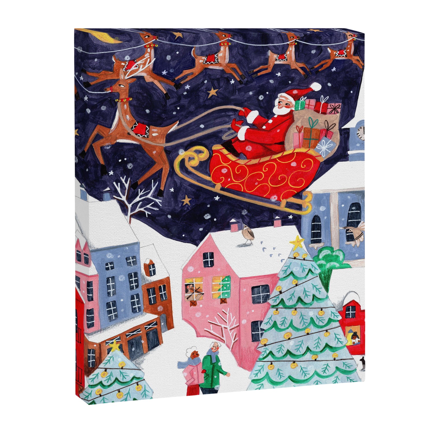 Christmas Village Santa Canvas Print Gallery Image 3