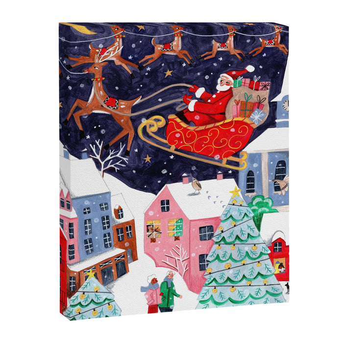 Christmas Village Santa Canvas Print Gallery Image 1