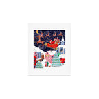 Christmas Village Santa Art Print Gallery Image 1