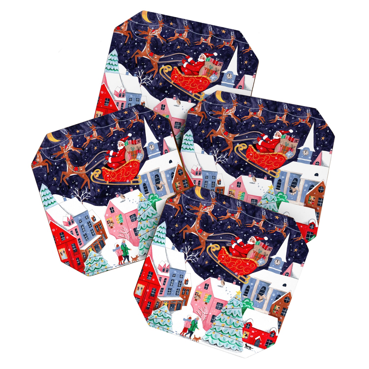 Christmas Village Santa Coaster Gallery Image 1