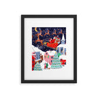 Christmas Village Santa Framed Art Print Gallery Image 6